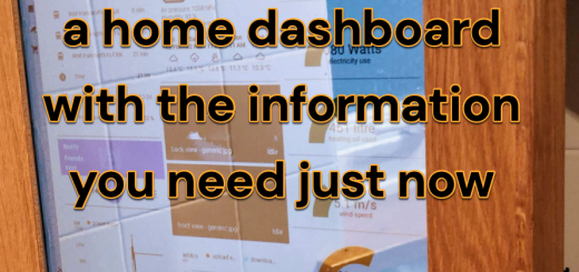 a recycled monitor framed in oak and used to display useful information from Home Assistant