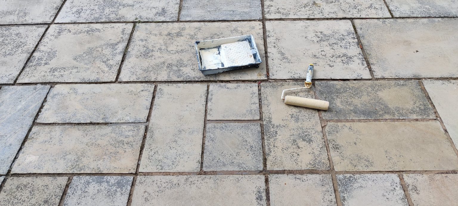 Sandstone patio install, seal and maintain Roger Frost science