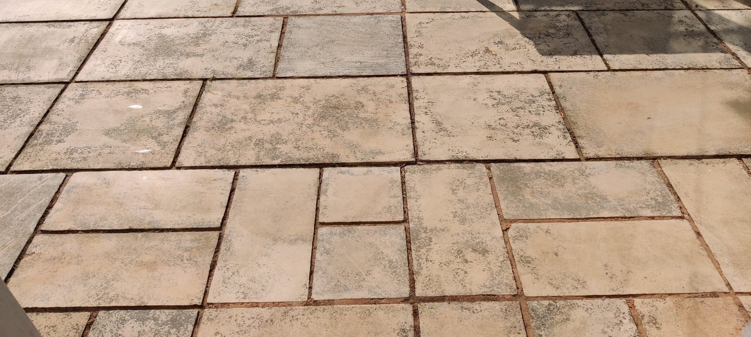 Sandstone patio install, seal and maintain Roger Frost science