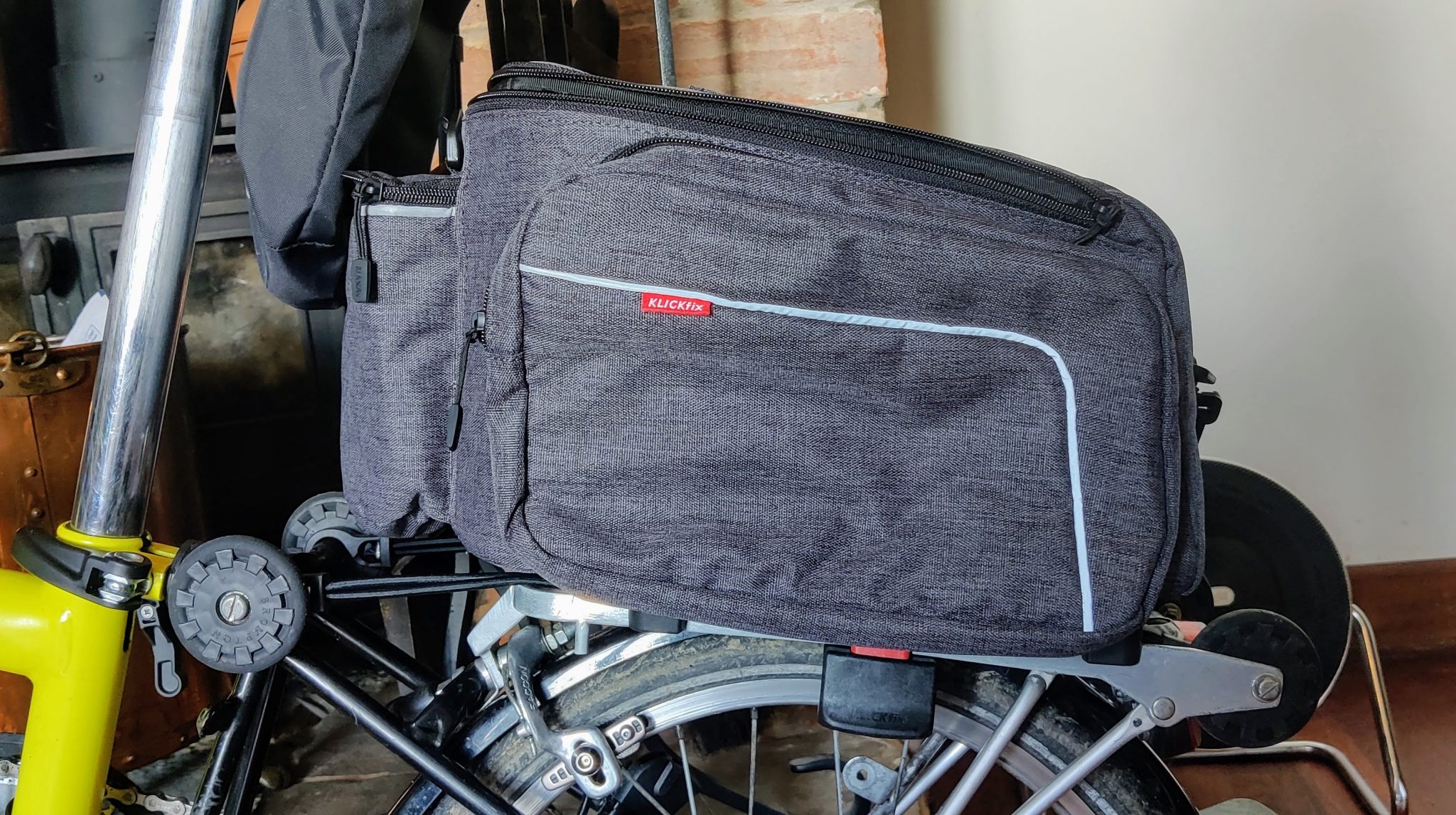 Brompton rear rack bag KlickFix alternative to the front carrier