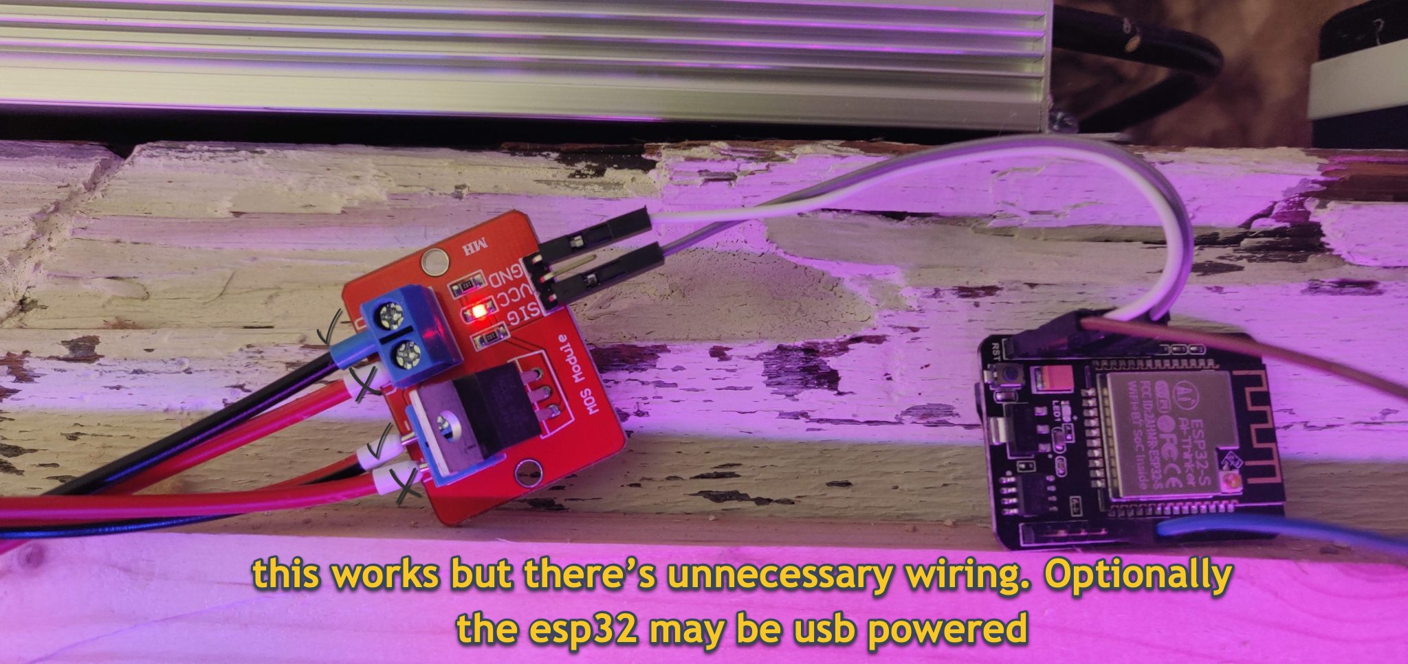 automated fade up dimmer for analogue LED Strips using a MOSFET and