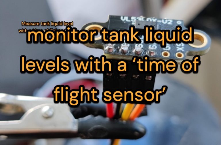 measure heating oil usage with a Vl53L0X time of flight sensor and